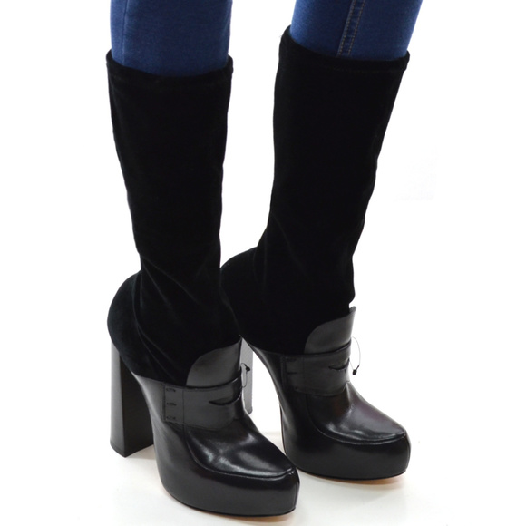 Alexander Wang Shoes - Alexander Wang Hannah Velvet Sock Boot size 37